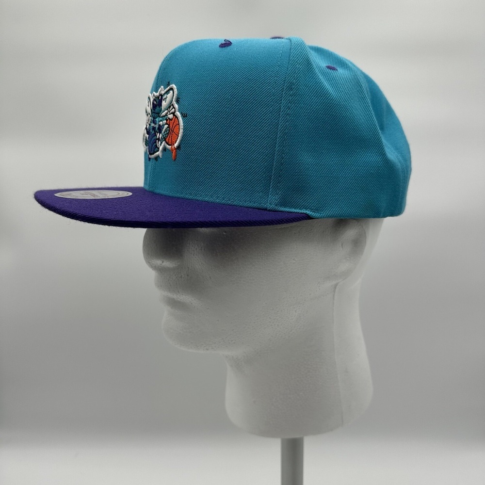 Mitchell & Ness HWC NBA Charlotte Hornets Cap 20977355 Snapback Hat BH780Y OSFM - Picture 6 of 15